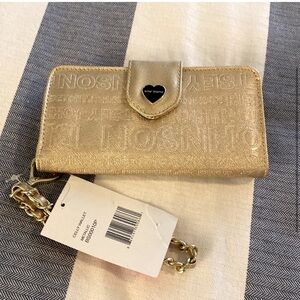 Betsy Johnson New York, NY Light beige/Metallic Wallet NWT